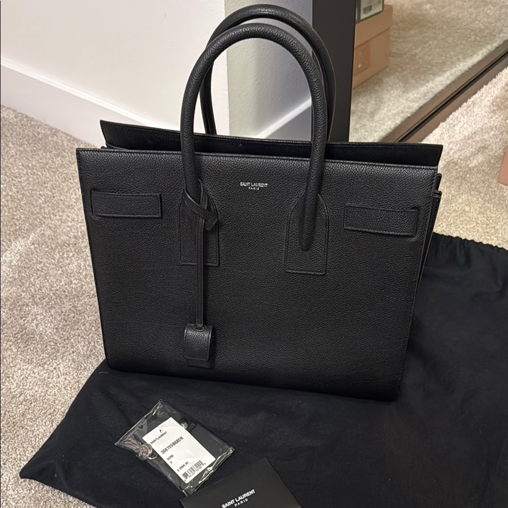 Saint Laurent Elegant Black Briefcase